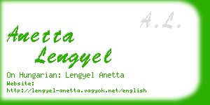 anetta lengyel business card